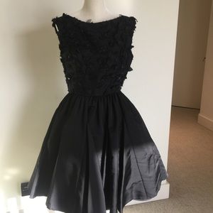 Bill Blass black blue dress